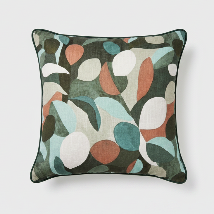 Olive Abstract Botanical 60x60 Cushion Cover