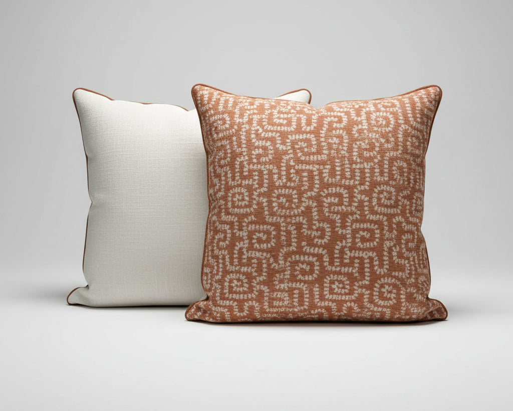 Terracotta Maze 60x60 Cushion Cover
